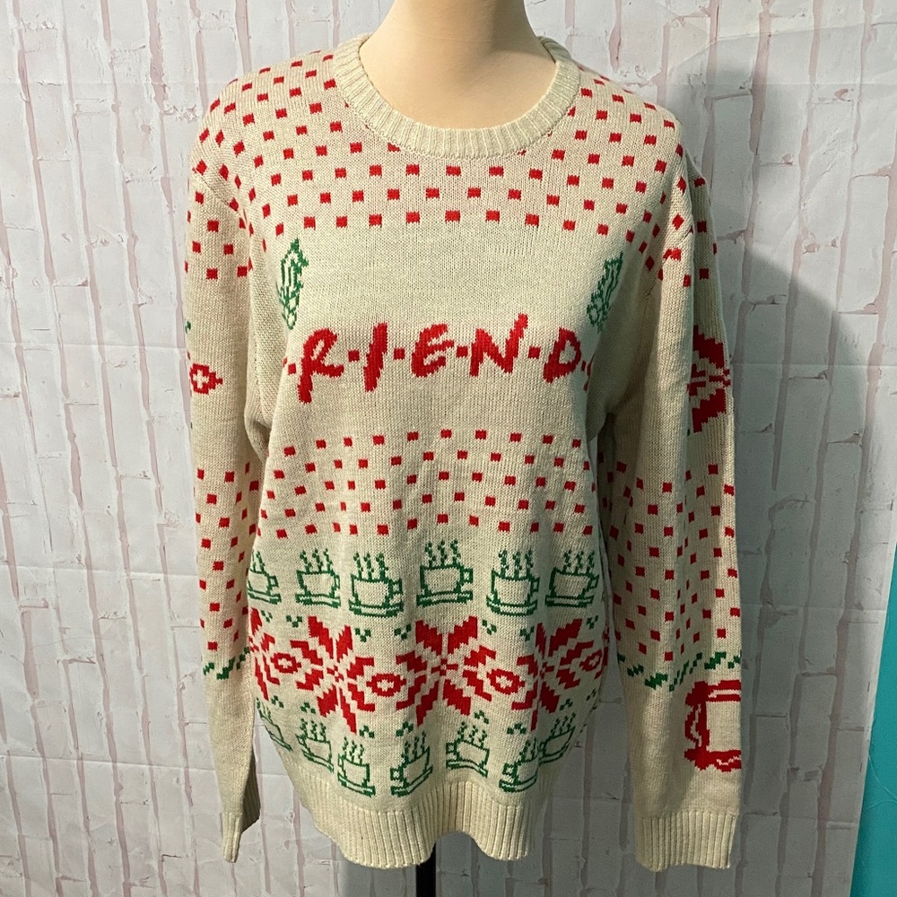 F.r.i.e.n.d.s  Unisex Acrylic Knit Ugly Christmas Sweater Size M